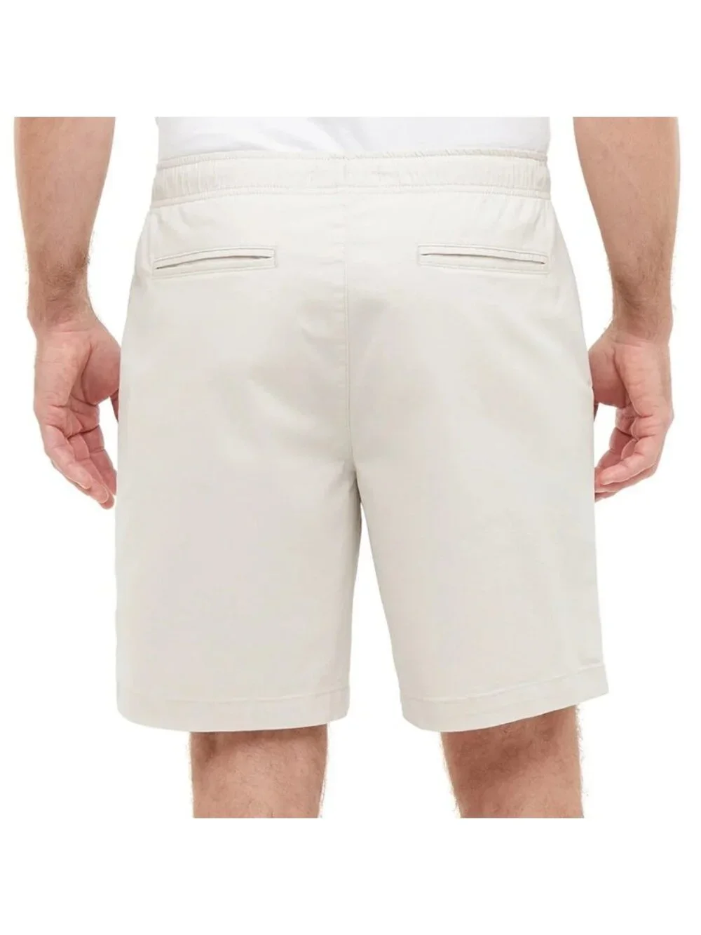 NWT Banana Republic Men's L Pull-On Shorts Tan 98% Cotton